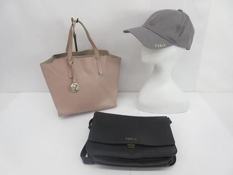 フルラ FURLA レザーショルダーバッグ トートバッグ キャップ 3点 レディース