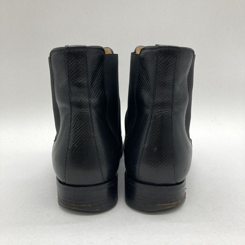 F.LLI Giacometti フラテッリジャコメッティ サイドゴアブーツ シューズ レザー 本革 ショート丈 サイズ41 26cm相当 ブラック 靴 B15083