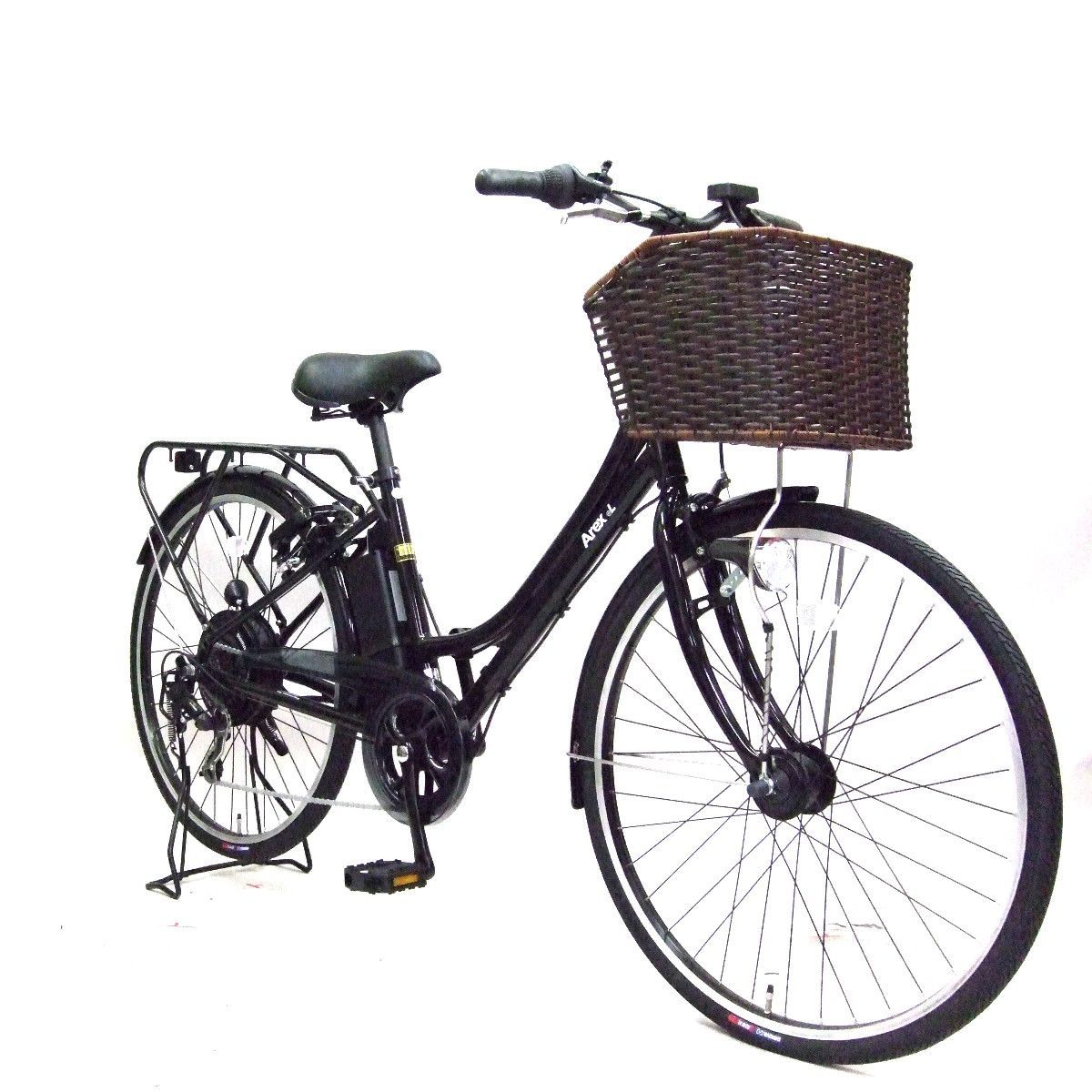 自転車 カゴ 前カゴ フロントバスケット 籐風ビニールバスケット