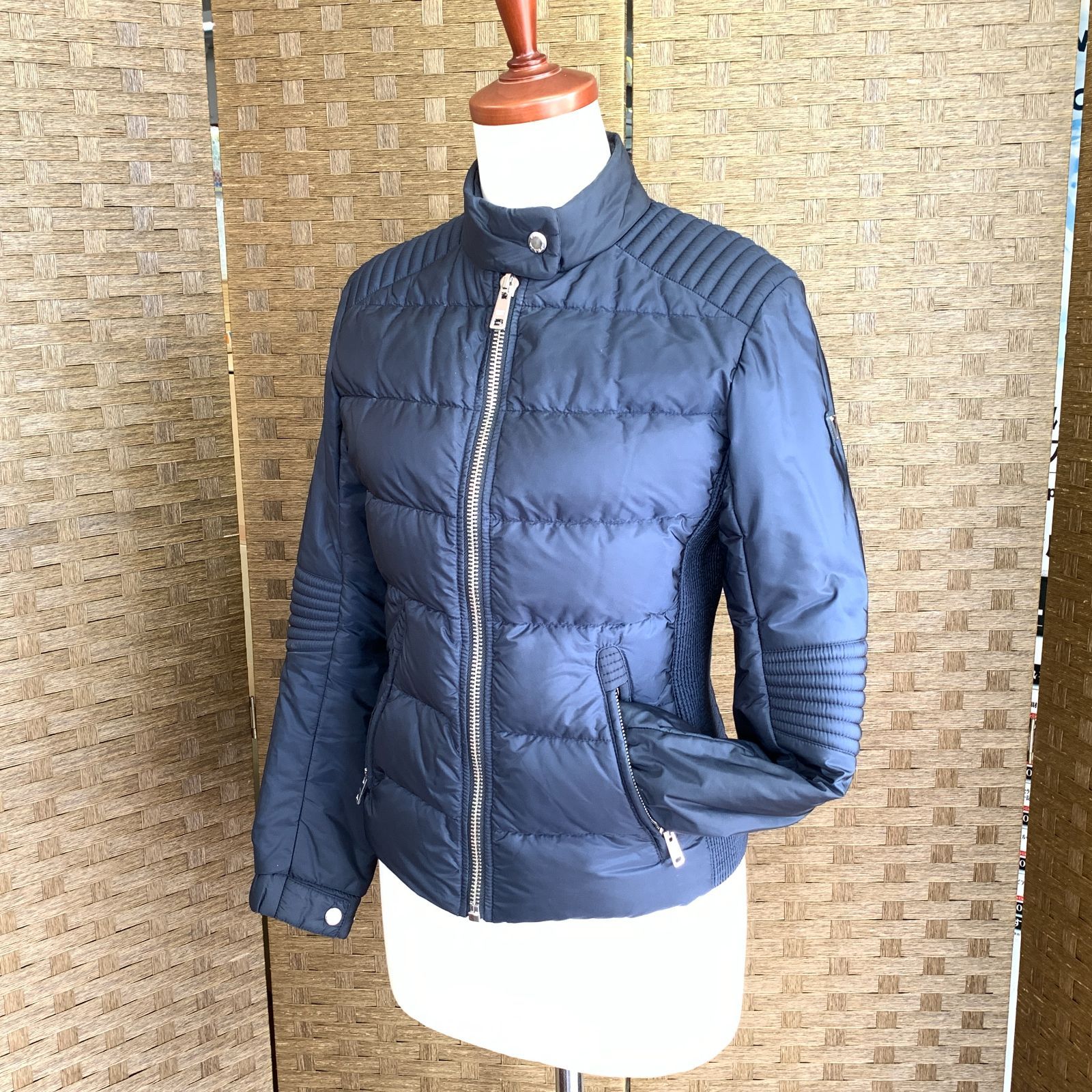 f001 YO PRADA プラダ ライダース ダウンジャケット サイズ38 型番 290545 R152 Q04