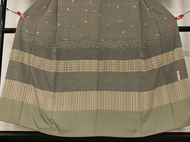 平和屋着物○山下晴三 京友禅競技大会受賞 訪問着 横段吉祥花文 正絹