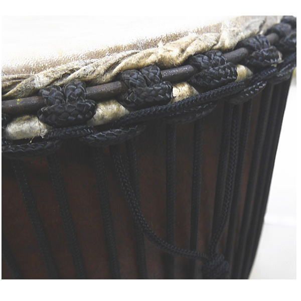 ジャンベ　木製　民族楽器 展示品) ジャンベ 打楽器 民族楽器 木目 天面直径約35cm×高さ約61cm