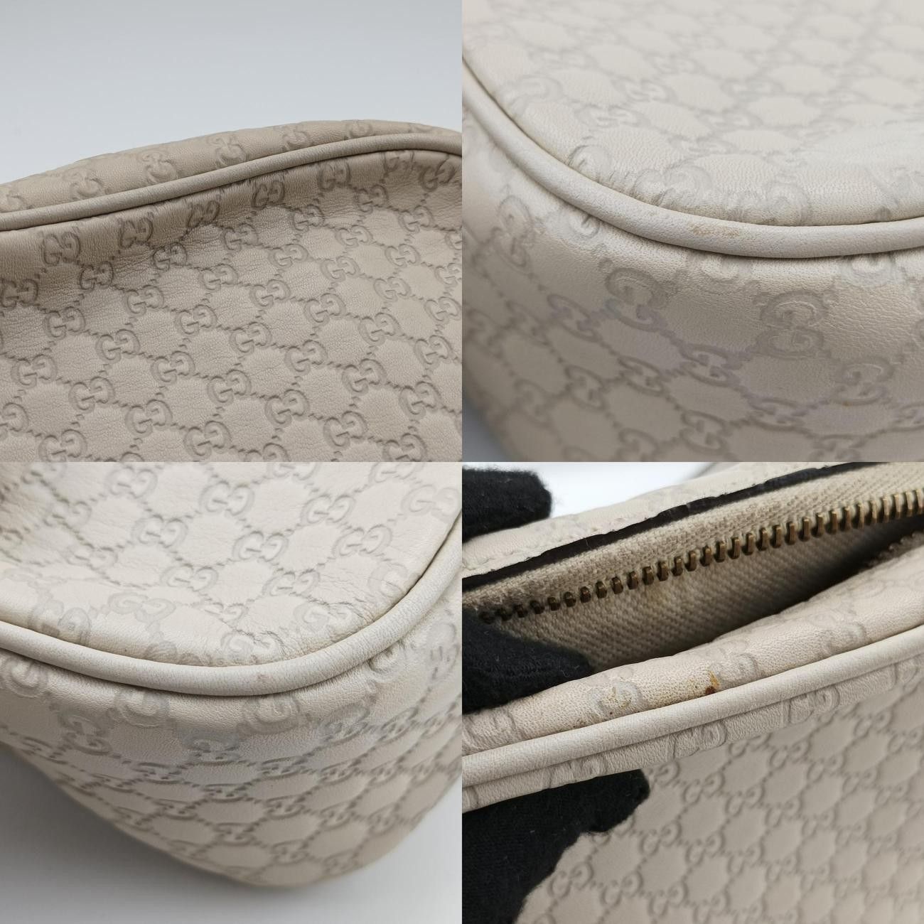 グッチGucciマイクログッチシマホワイトレザー309538D012942395
