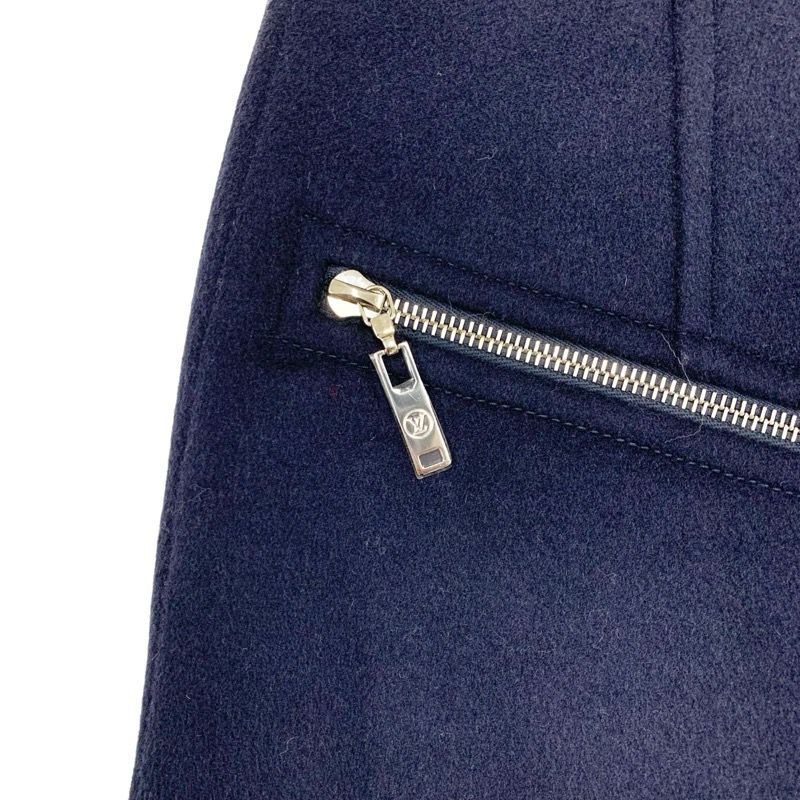 ルイヴィトン LOUIS VUITTON モノグラム スカート ネイビー シルバー  