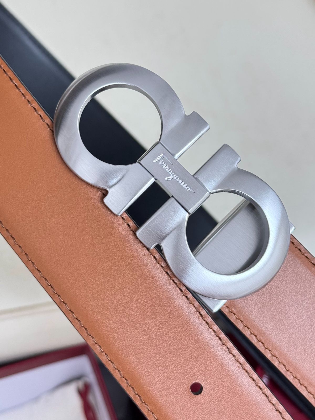 ☆値下げ中⭐︎ Ferragamo ダブルオーバルバックル ベルト Ferragamo ダブルオーバルバックル ベルト