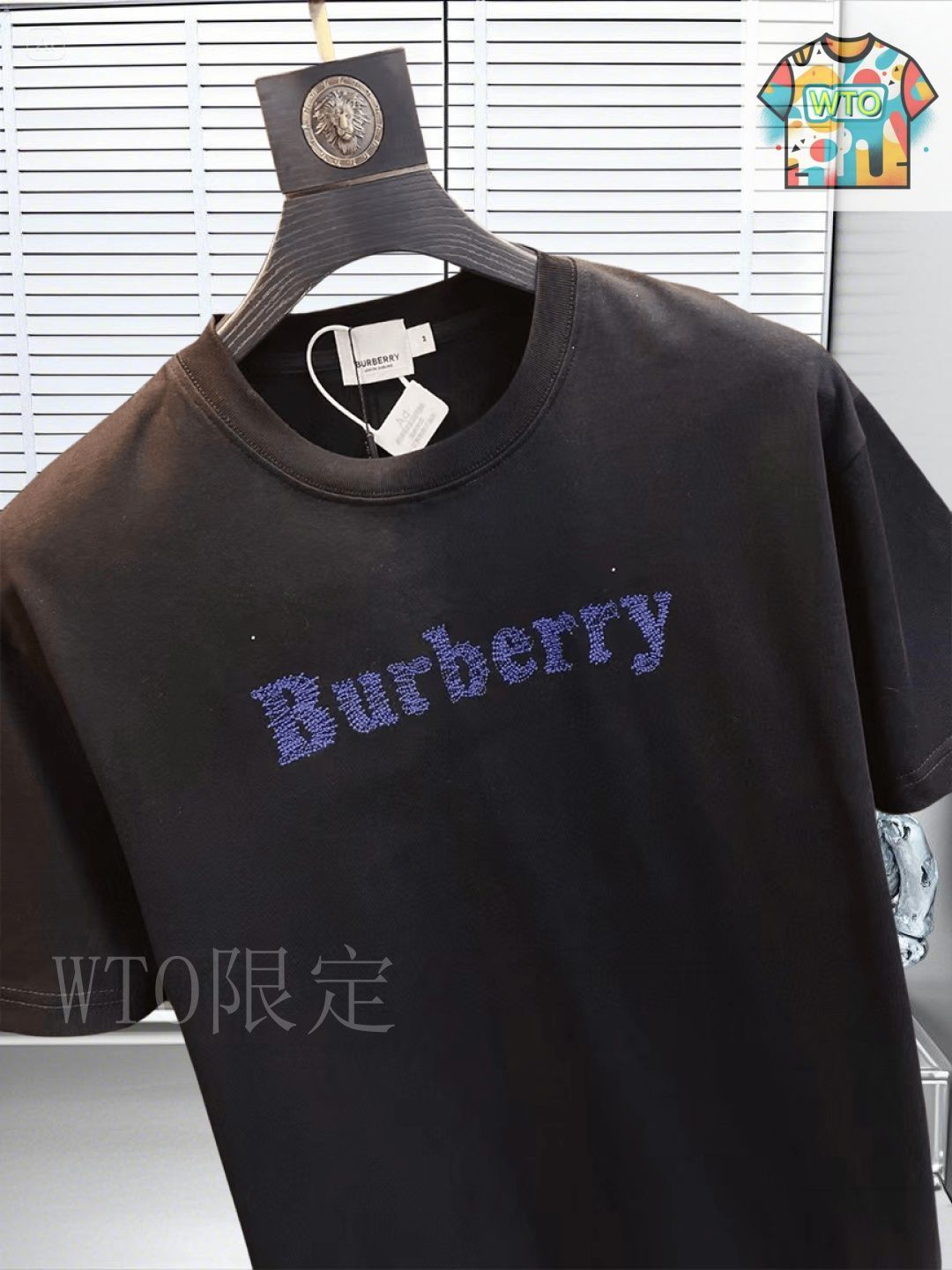 Burberry  バーバリー ロゴ刺繍 スリムフィット Tシャツ 7561201466_2.jpg