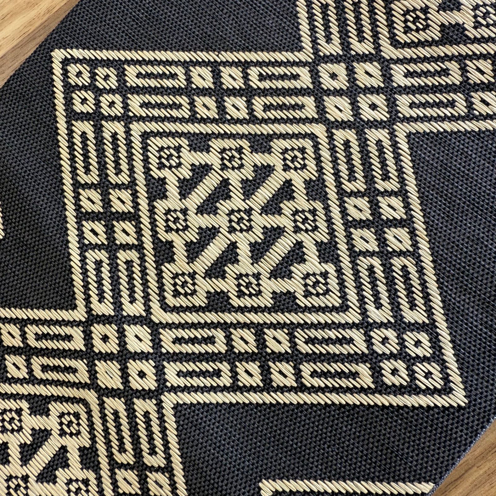 近賢織物 紙こぎん宝来織四寸半幅帯