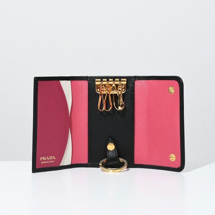 PRADA プラダ キーケース SAFFIANO バイカラー サフィアーノ