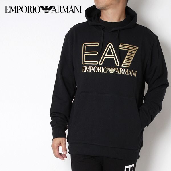 パーカーEMPORIO ARMANI EA7 プルオーバーパーカー ブルーブラック未使用