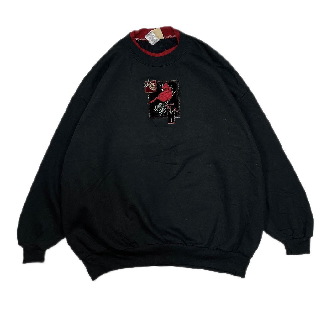 2Xsize  embroidery Bird sweat