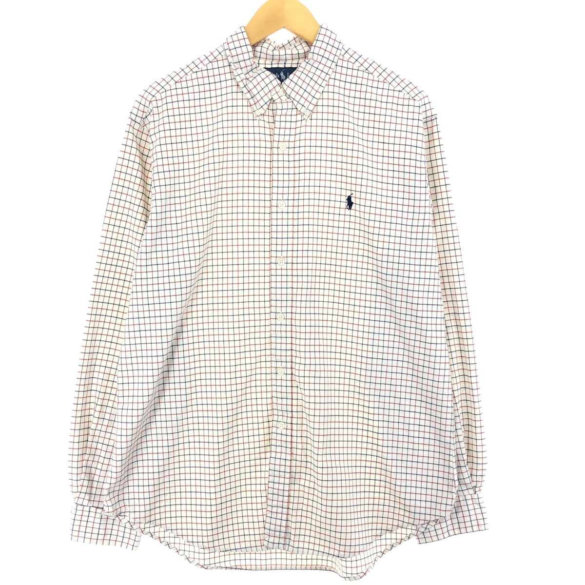 古着 ラルフローレン Ralph Lauren CLASSIC FIT 長袖 ボタンダウンチェックシャツ メンズL/eaa442668