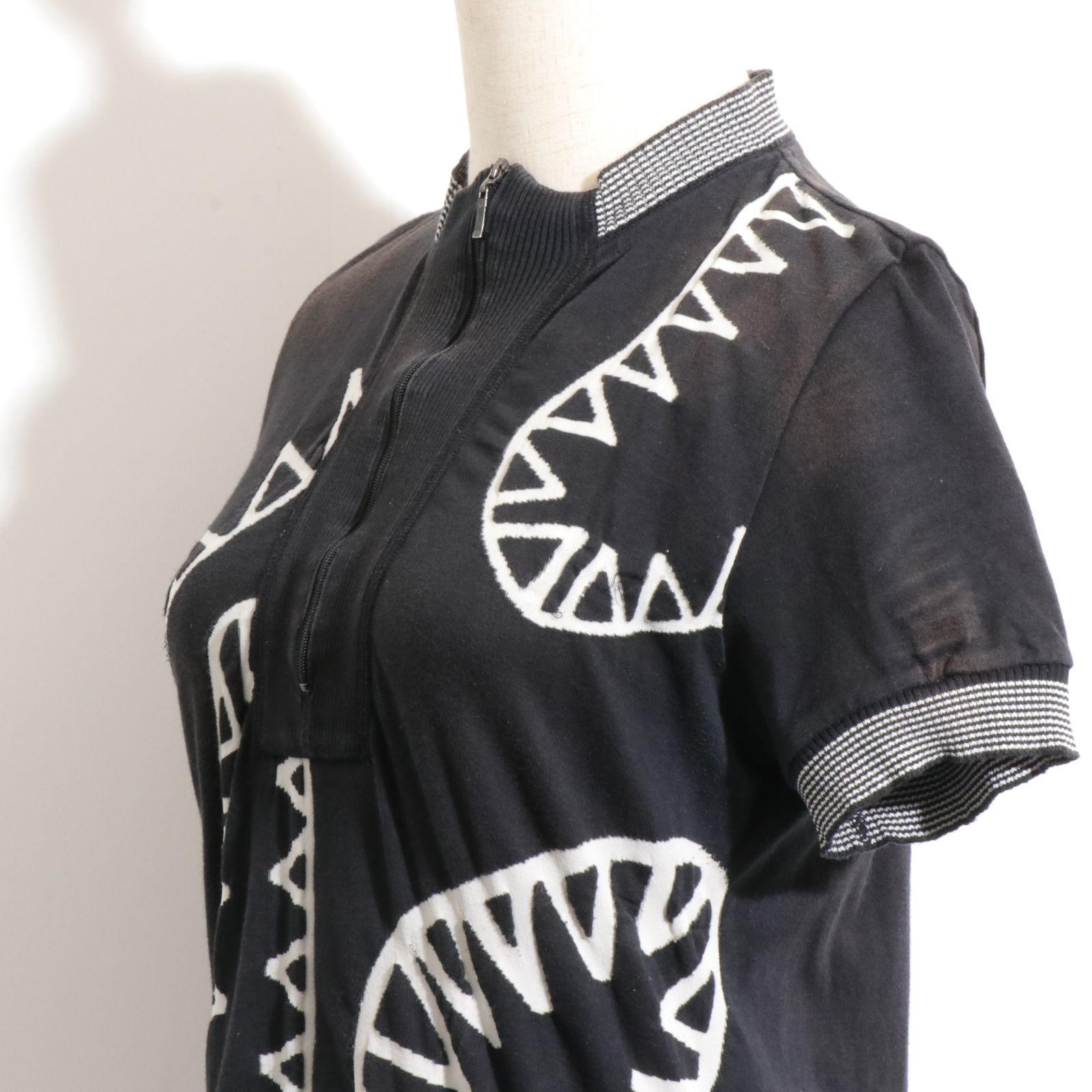 ヒロココシノ トランクHIROKO KOSHINO TRUNK ポリファー切替スリーブハーフジップカットソー 黒40 【レディース】 楽天市場】【中古】 ヒロココシノ トランクHIROKO KOSHINO TRUNK