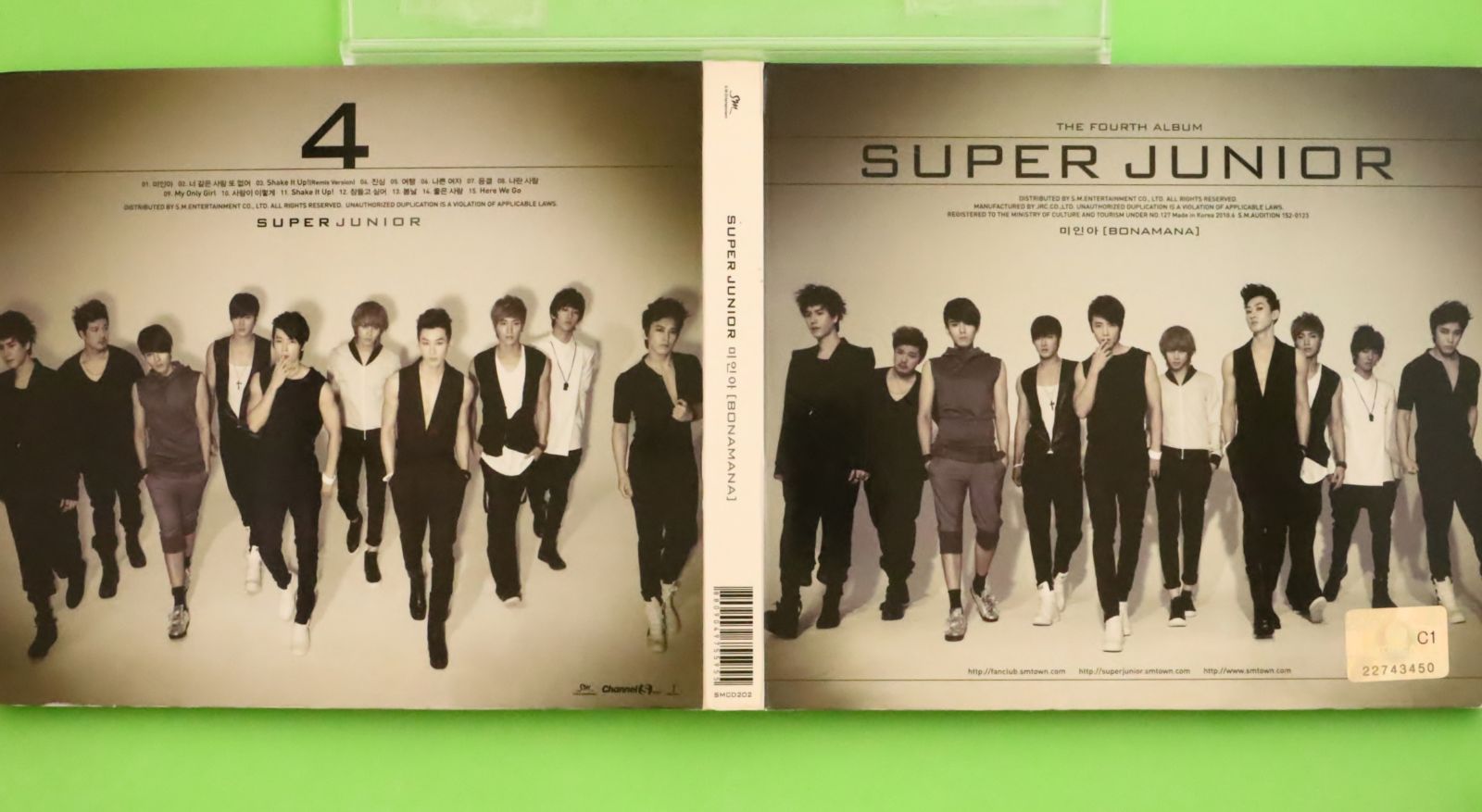 【CD+トレカ】super junior 4集アルバム　bonamana 韓国語 ver. Sungmin) Super Junior 4th Album BONAMANA Photocard TYPE