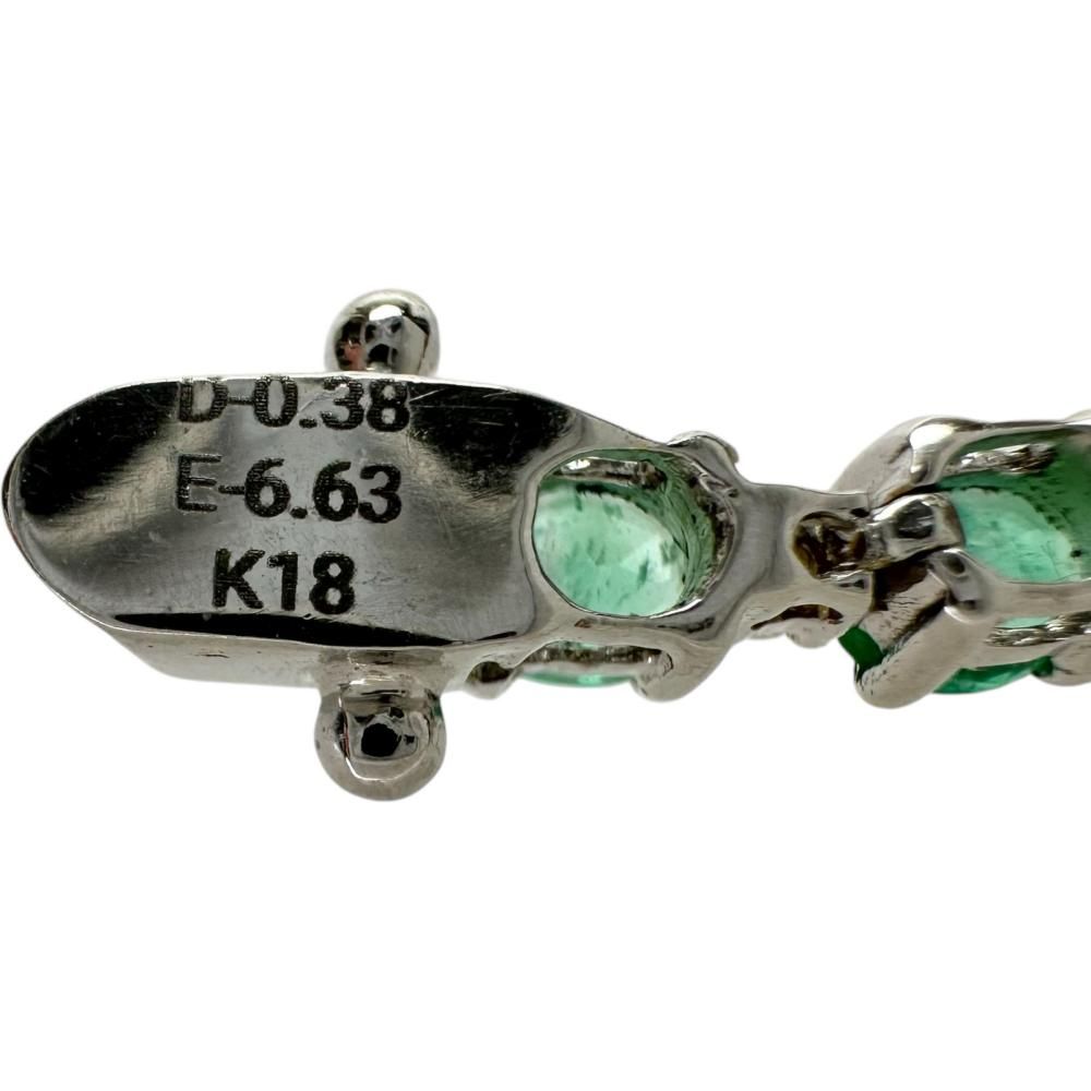 エメラルド 6.63ct ダイヤモンド 0.38ct ブレスレット K18