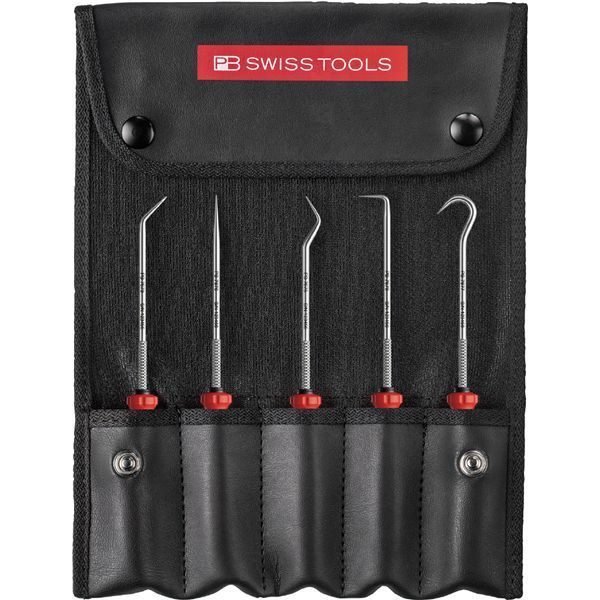 PB SWISS TOOLS ピービースイスツールズ 5本組 スイスグリップEVO ピックツール ロールケース付 38685