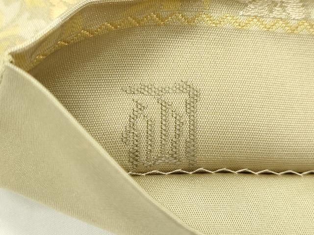 平和屋本店□極上 仙福屋宗介 となみ織物 全通柄袋帯 経錦 動物花唐草