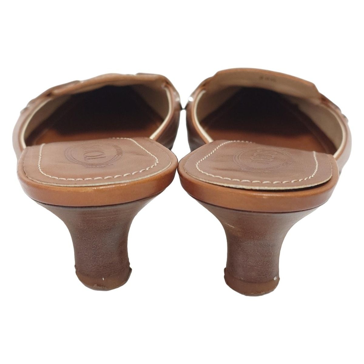 TOD'S(トッズ) ミュール 36 1/2 レディース - ブラウン レザー