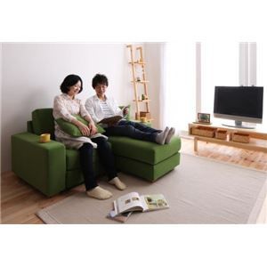 ソファー 【LeJOY ラブサイズ】ロイヤルブルー 脚：ダークブラウン 【リジョイ】：20色から選べる！カバーリングコーナーカウチソファ ソファー ロイヤルブルー LeJOY ラブサイズミスティグレー ディープシー ミルキー