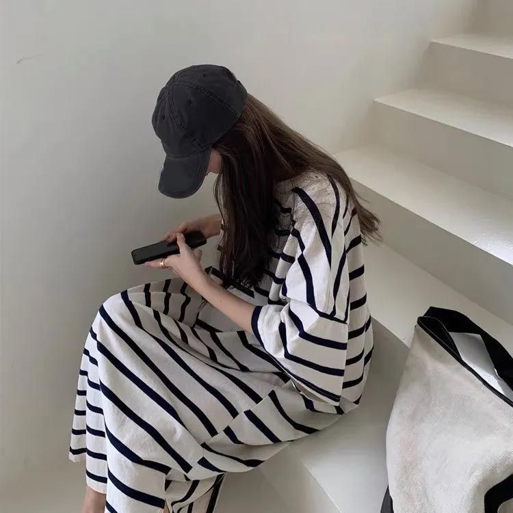 ワンピース ボーダー柄 Tシャツワンピース レディース ワンピ