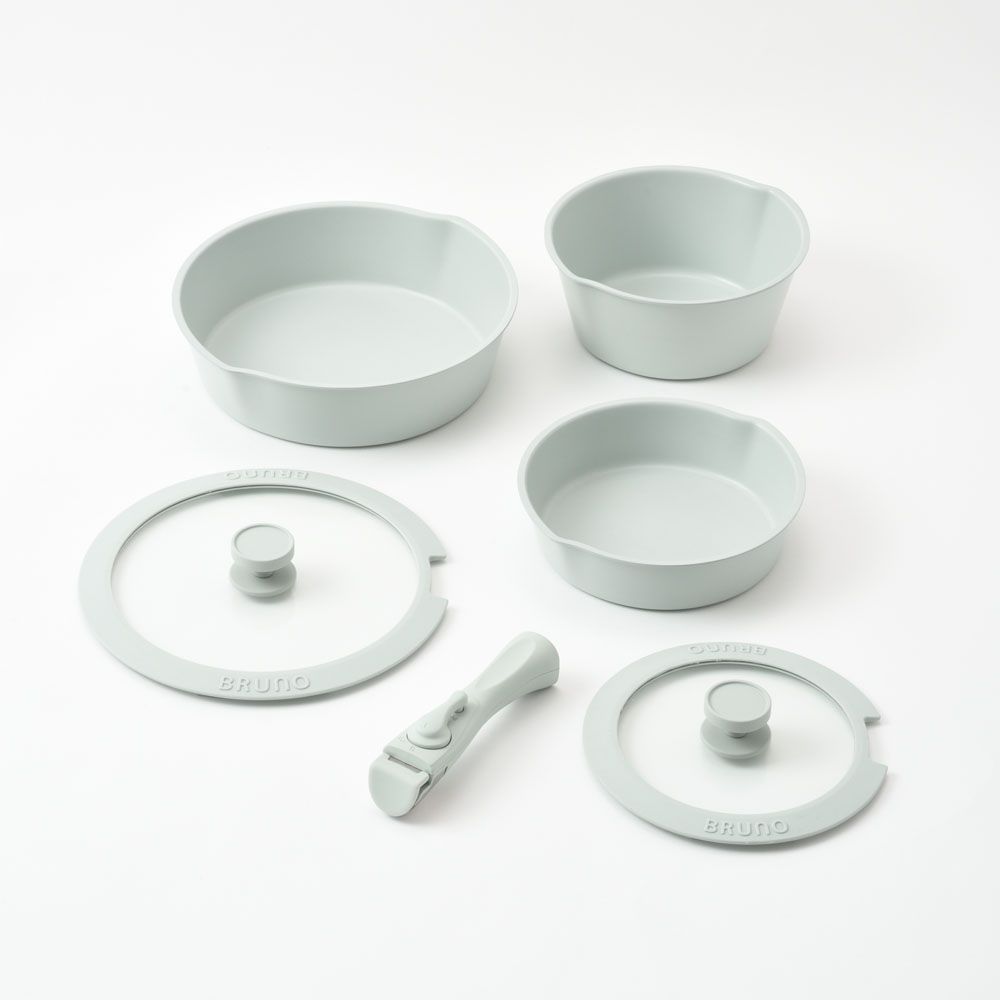 BRUNO ブルーノ フライパン 6点セット ペールグリーン BHK304 IH