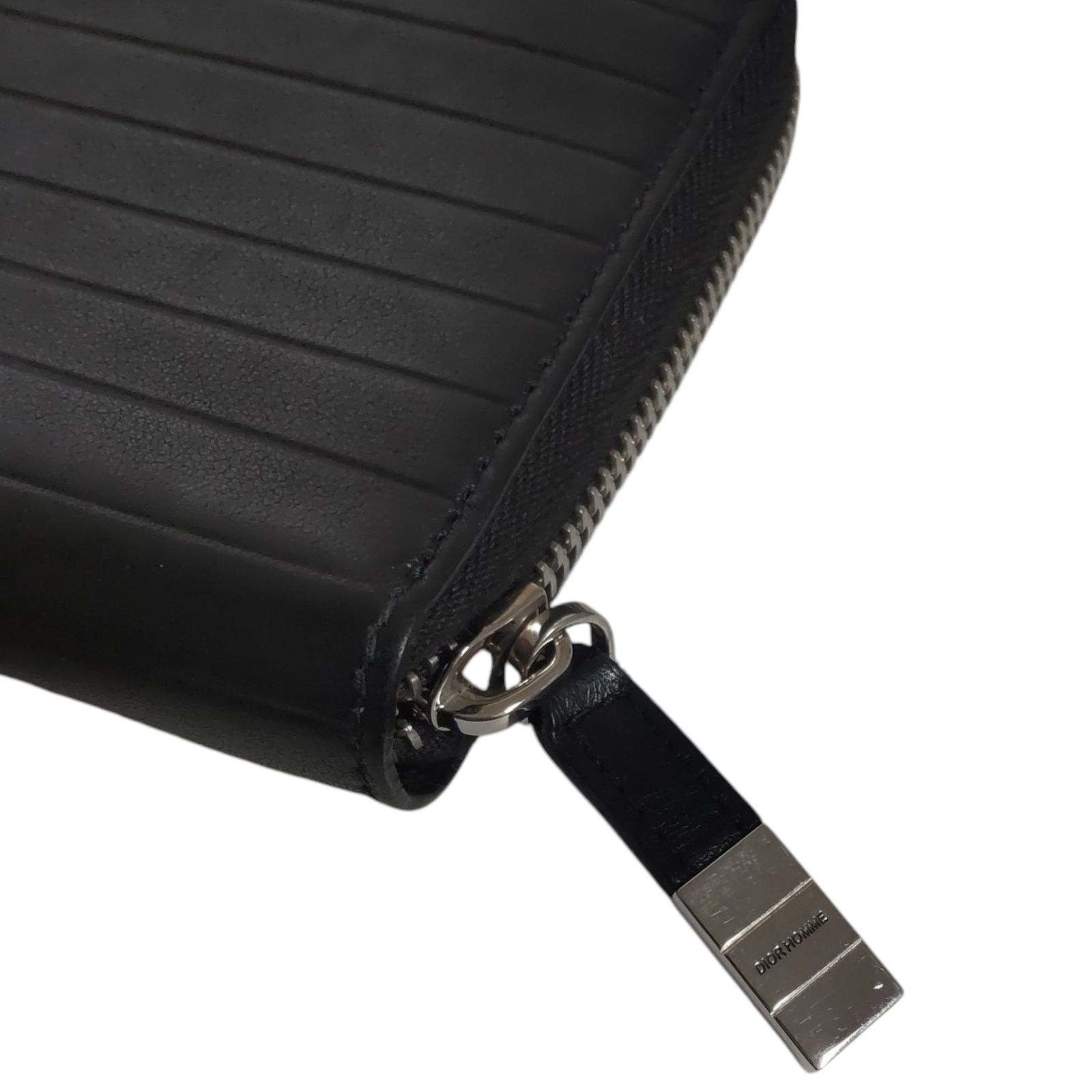 中古品】 Dior homme ディオールオム 長財布 ラウンドジップ メンズ 黒 