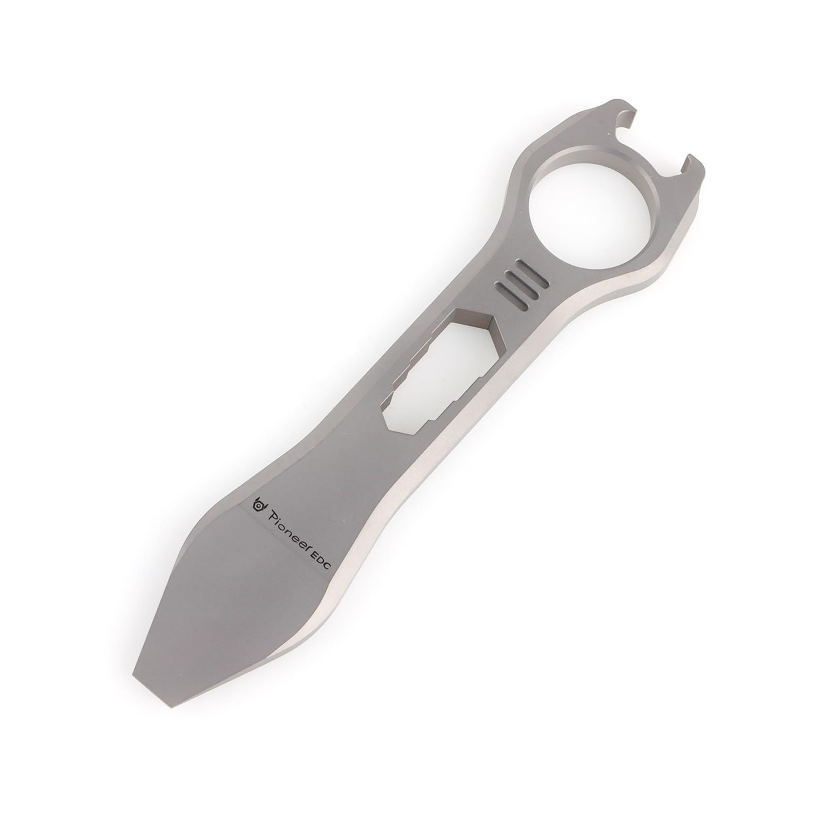Color:グレー Hamansチタン EDC プライバー マルチツール 栓抜き 釘抜き クローバー レンチ ドライバー コンパクトサイズ EDC マルチツール， QG-01