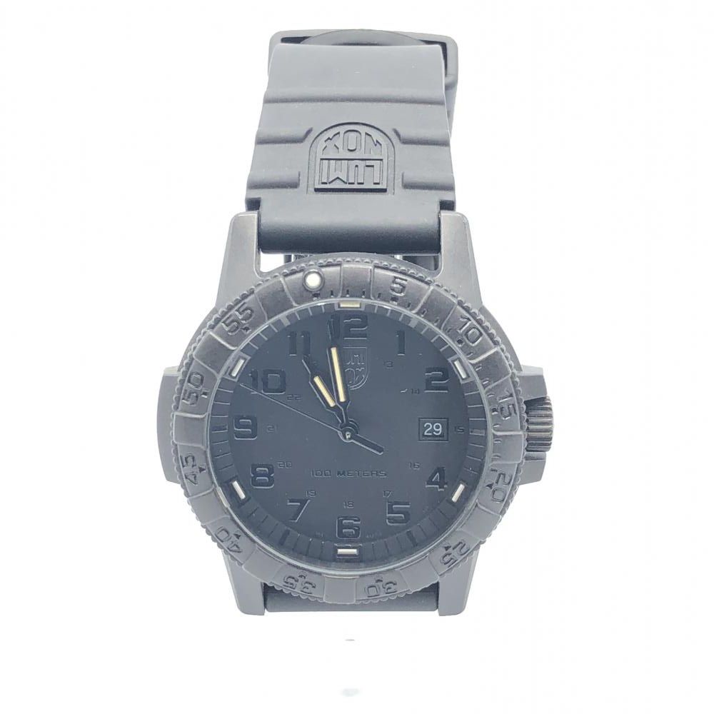 【中古】※電池切れ LUMINOX 腕時計 ブラック 0320-1GBq H-3LX　 ルミノックス[17]