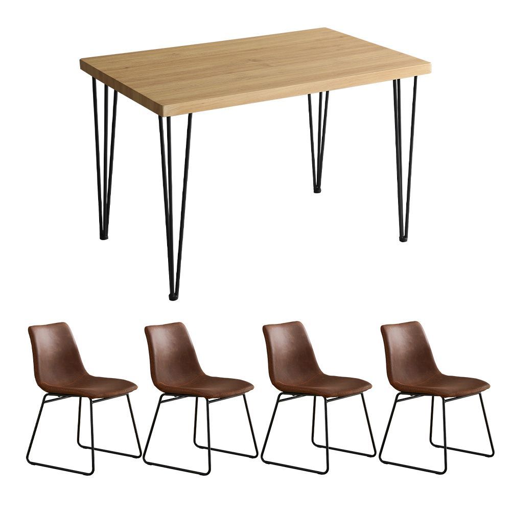 スクエアチェア4脚 110幅テーブル 5点セット 【SETH×Umbure】 SH