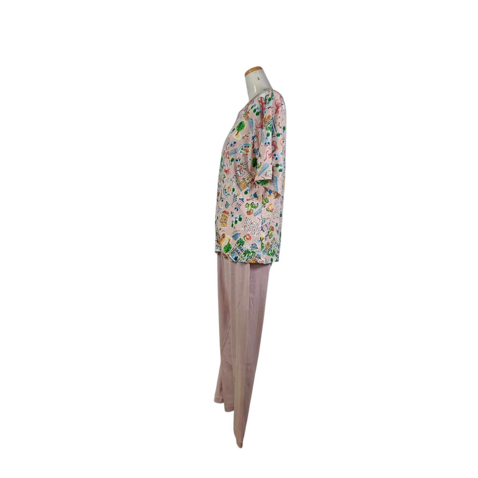 未使用 パジャマ Tunic coco 鴨居羊子 チュニック TUNIC ピンク チュニック 20％OFF SALE TUNIC チュニック 鴨居羊子 5分袖全開