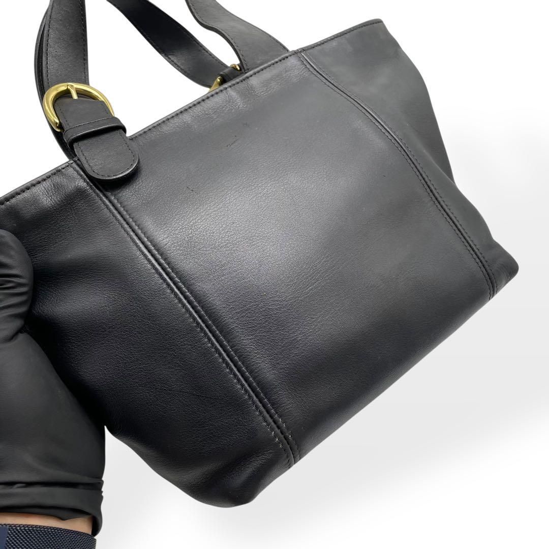 極美品 COACH オールドコーチ レザー トートバッグ ブラック