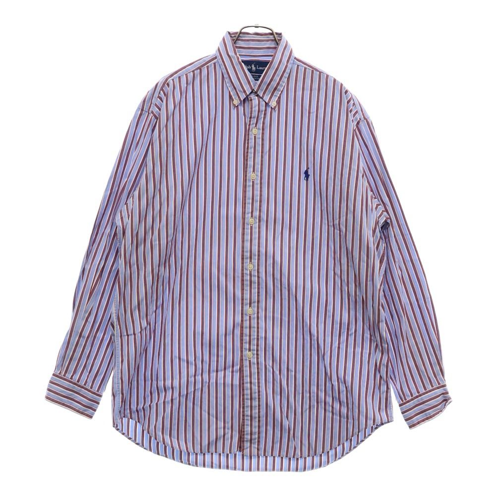 POLO RALPH LAUREN (ポロラルフローレン) 80s-90s VINTAGE BLAKE ヴィンテージ ブレイク ボタンダウン ストライプ 長袖シャツ ブルー