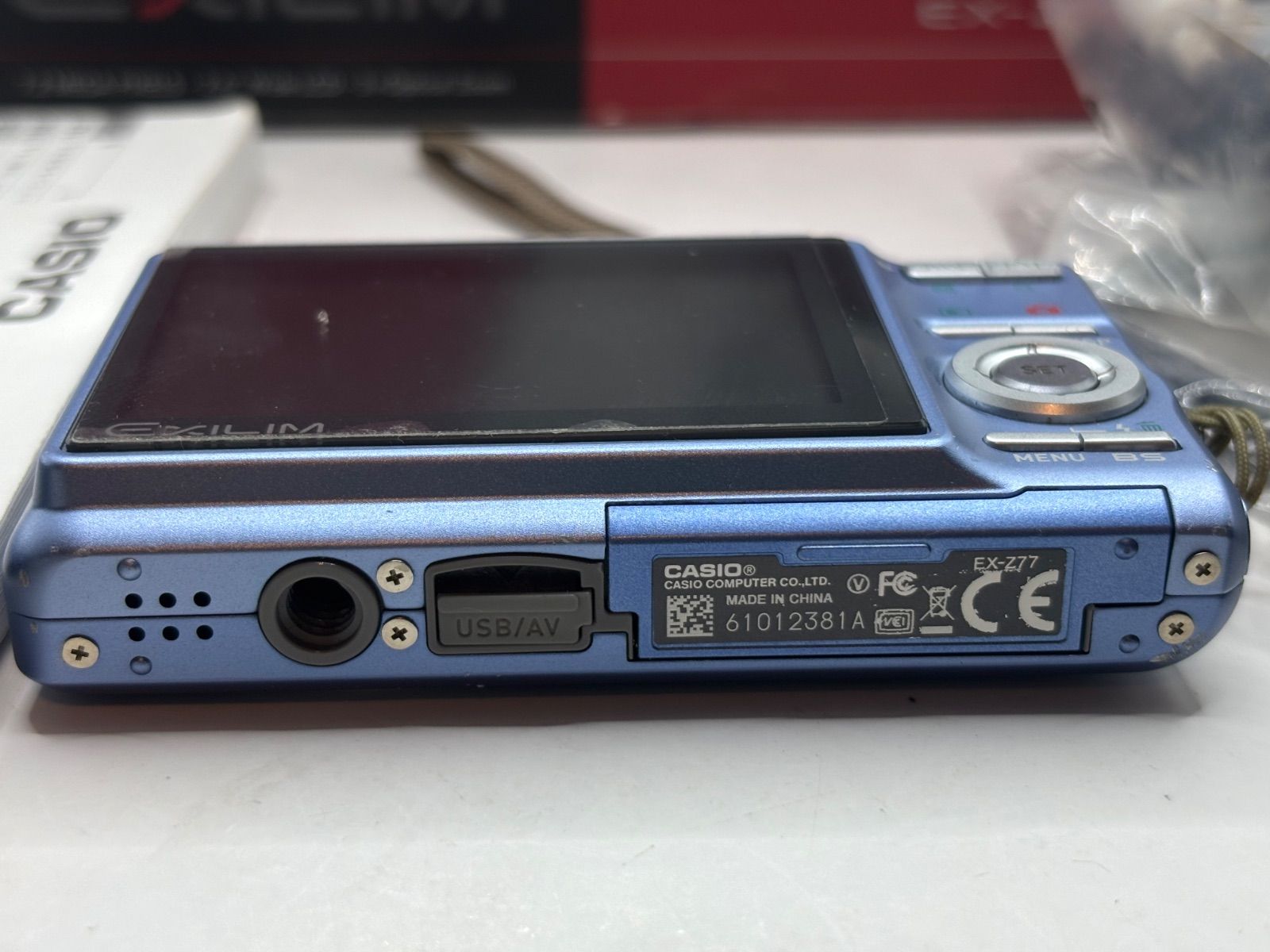 動作保証あり CASIO EXILIM EX-Z77 エクシリム ブルー カシオ