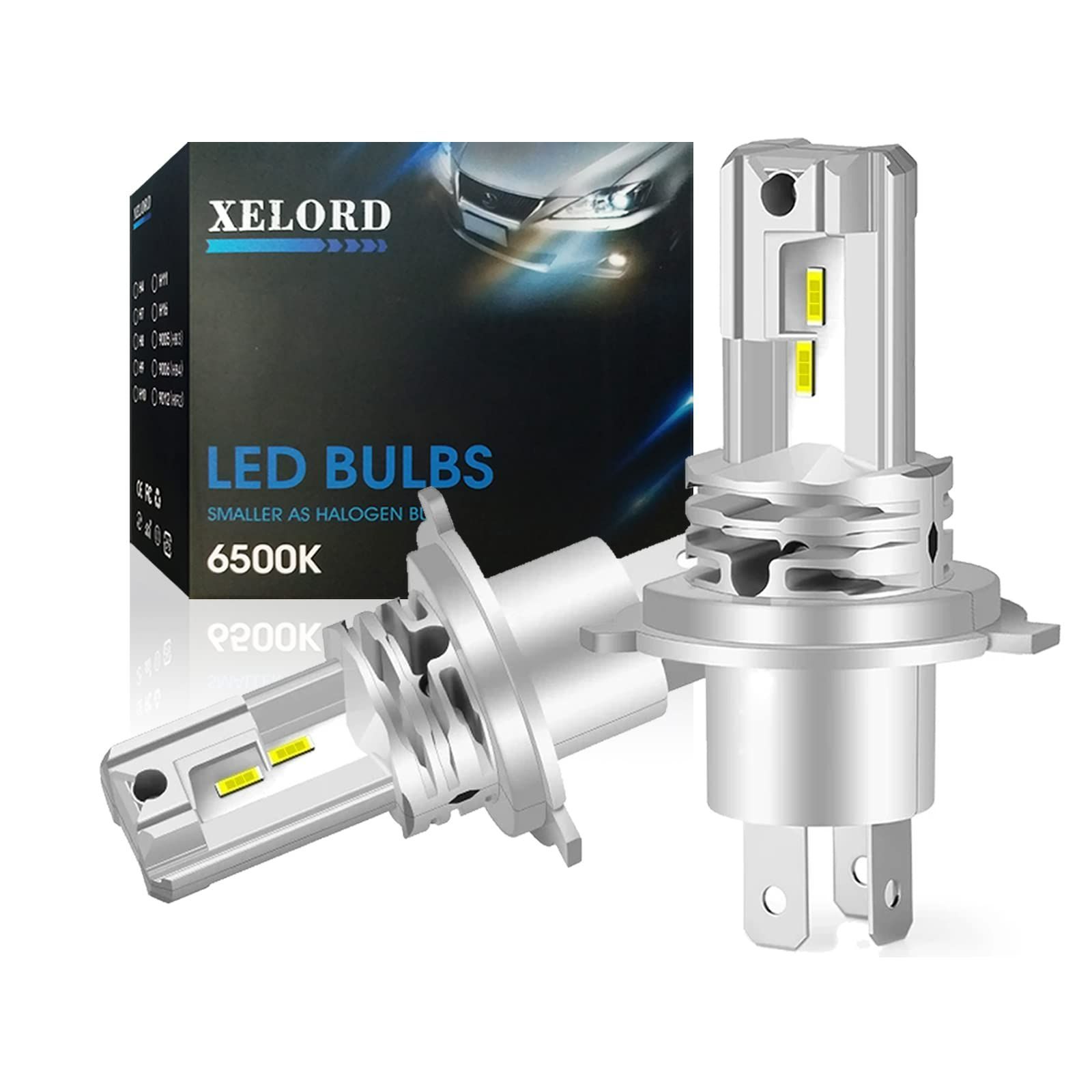 ヘッドライト LED H4 車検対応  6500K LEDバルブ 2個セット