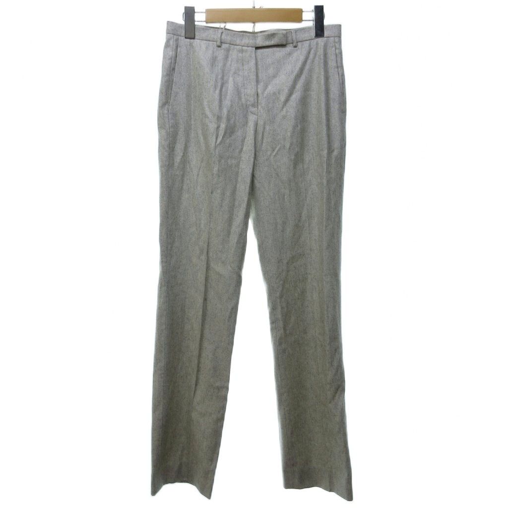 ジルサンダー JIL SANDER ウールシルク スラックス センタープレス グレー系 34 約S IBO77