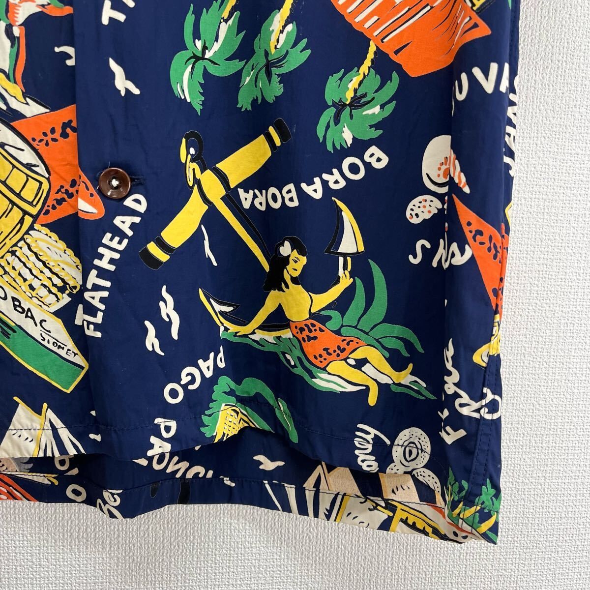 フラットヘッド レーヨン アロハシャツ　半袖　総柄 Amazon.co.jp: (フラットヘッド)The Flat Head ハワイアンシャツ