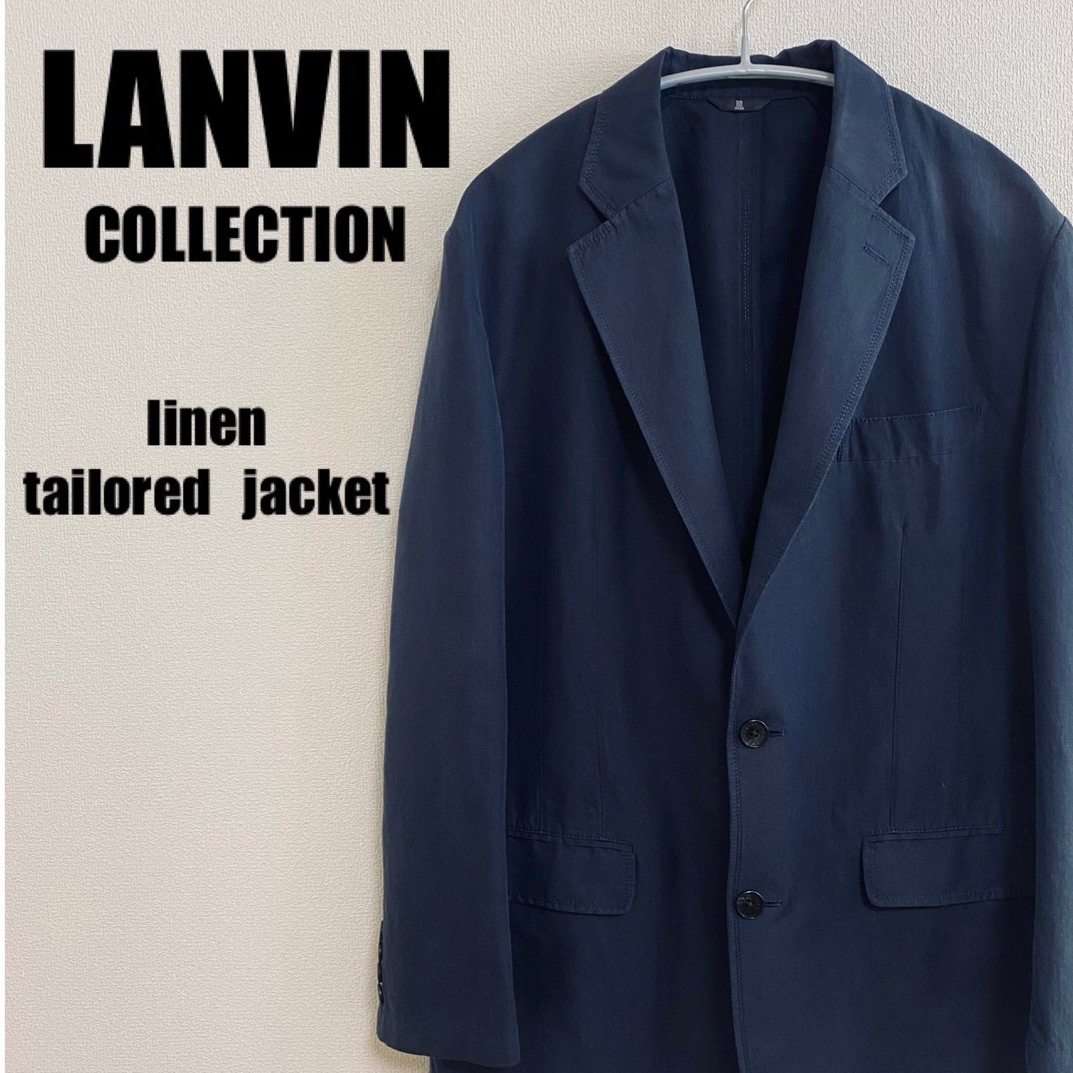 ランバン コレクション リネンジャケット テーラードジャケット LANVIN COLLECTION 麻ジャケット 綿 メンズ L-XL  メルカリShops