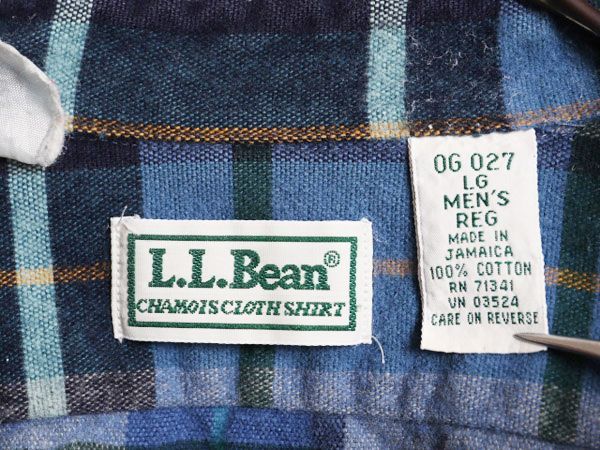 【お得なクーポン配布中!】 90s エルエルビーン チェック シャモア クロス 長袖 シャツ メンズ L / オールド LLBEAN 長袖シャツ ネルシャツ アウトドア マルチカラー