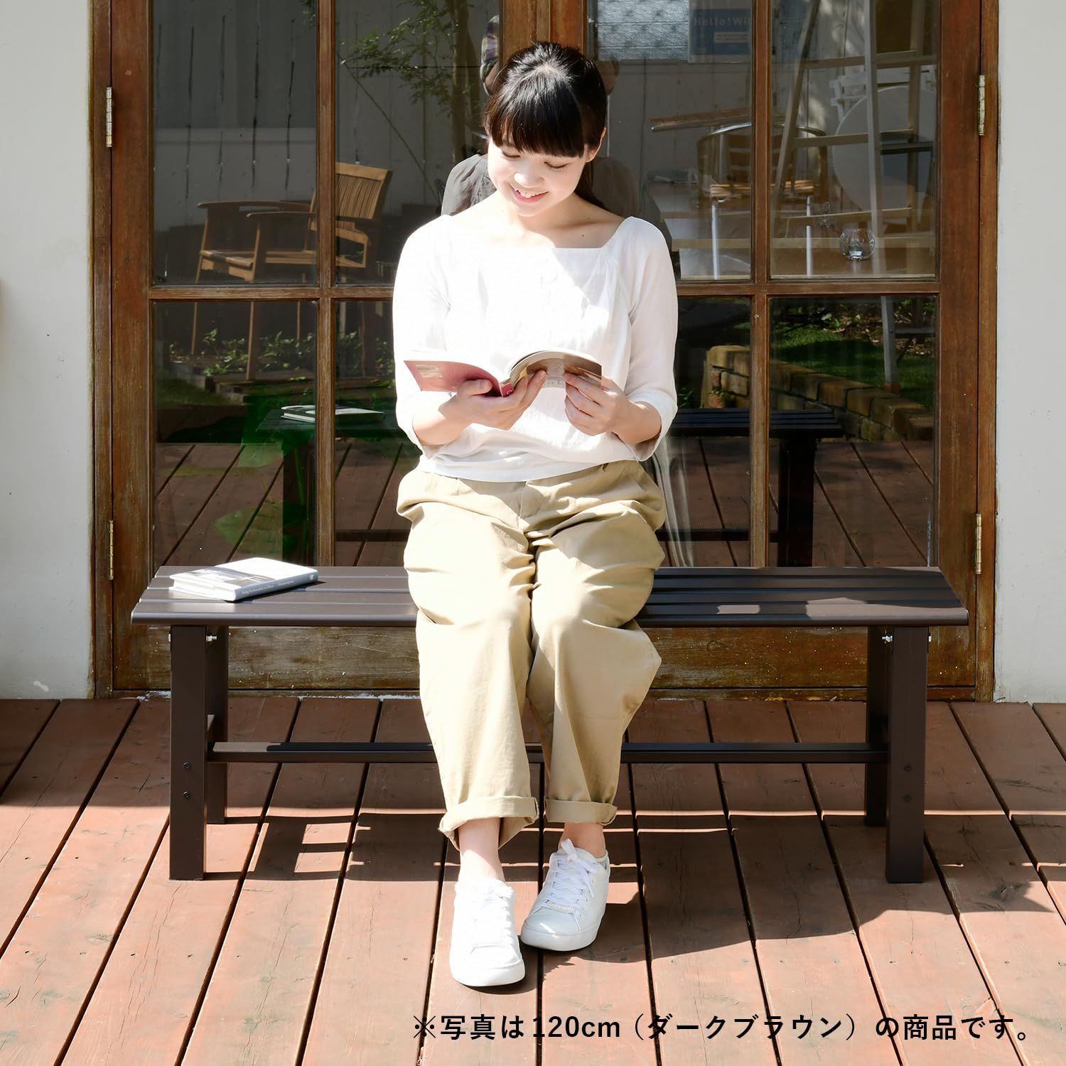 椅子 アルミ縁台 縁側 ガーデンチェア ベンチシート 長椅子 ベランダ 屋外 バルコニー 軽量 サビに強い 踏み台 ベンチ台 幅120×奥行36×高さ40cm 玄関台 アルミベンチ お庭 ダークブラン ガーデンマスター Gardenmaster ABT-12 MARWIL-DEMENAGEMENTS_CH