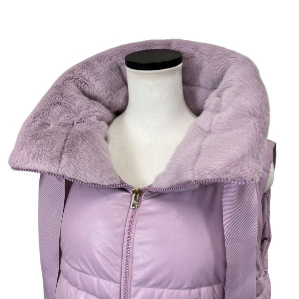 ヘルノ HERNO ダウンベスト パープル ピンク 42 S～M レディース S5V661