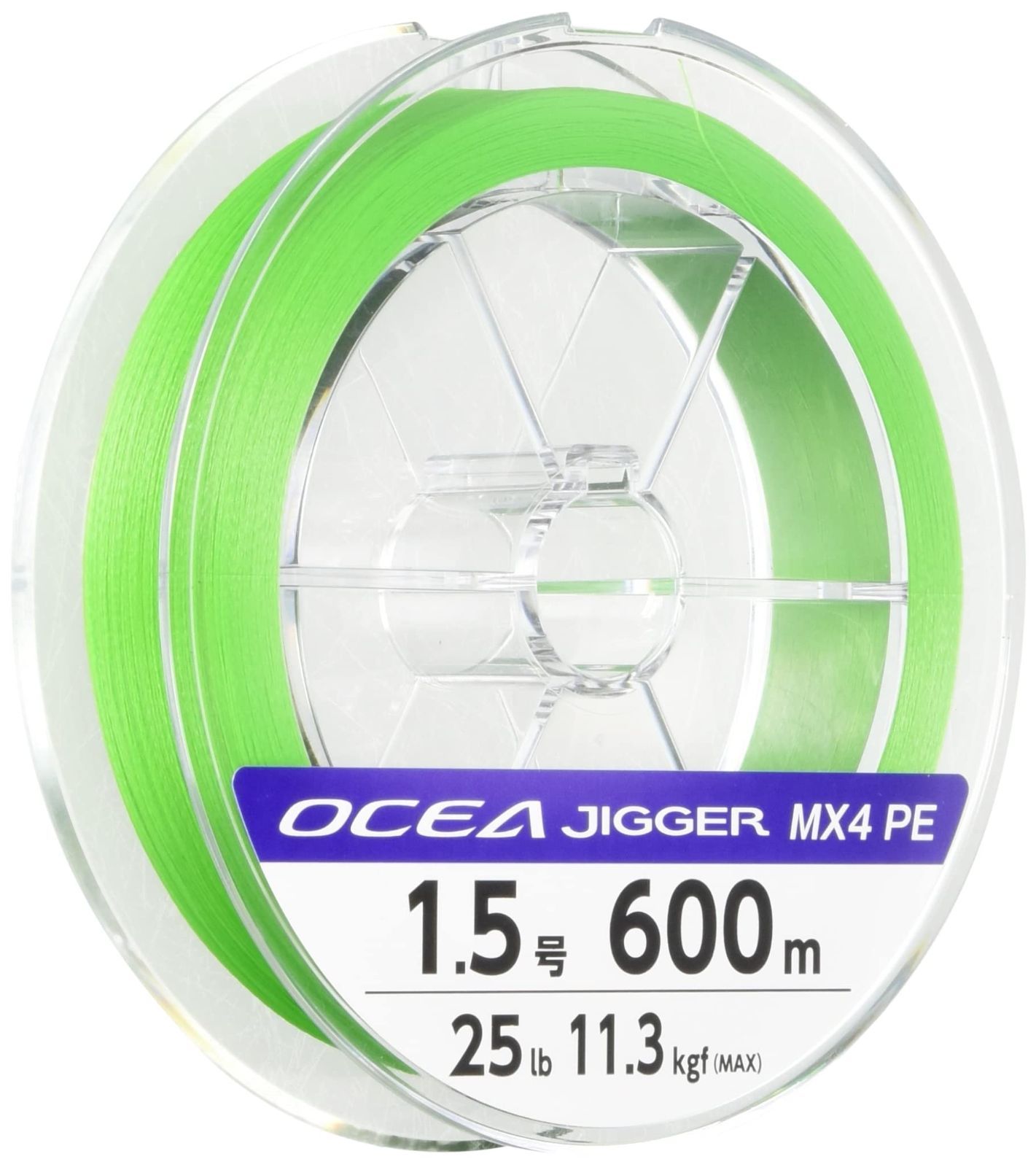 Style 600m_Size 1.5号 25lb _Color ライムグリーン シマノ SHIMANO PEライン オシア ジガー MX4 600m 1.5号 ライムグリーン PL-O94P 釣り糸