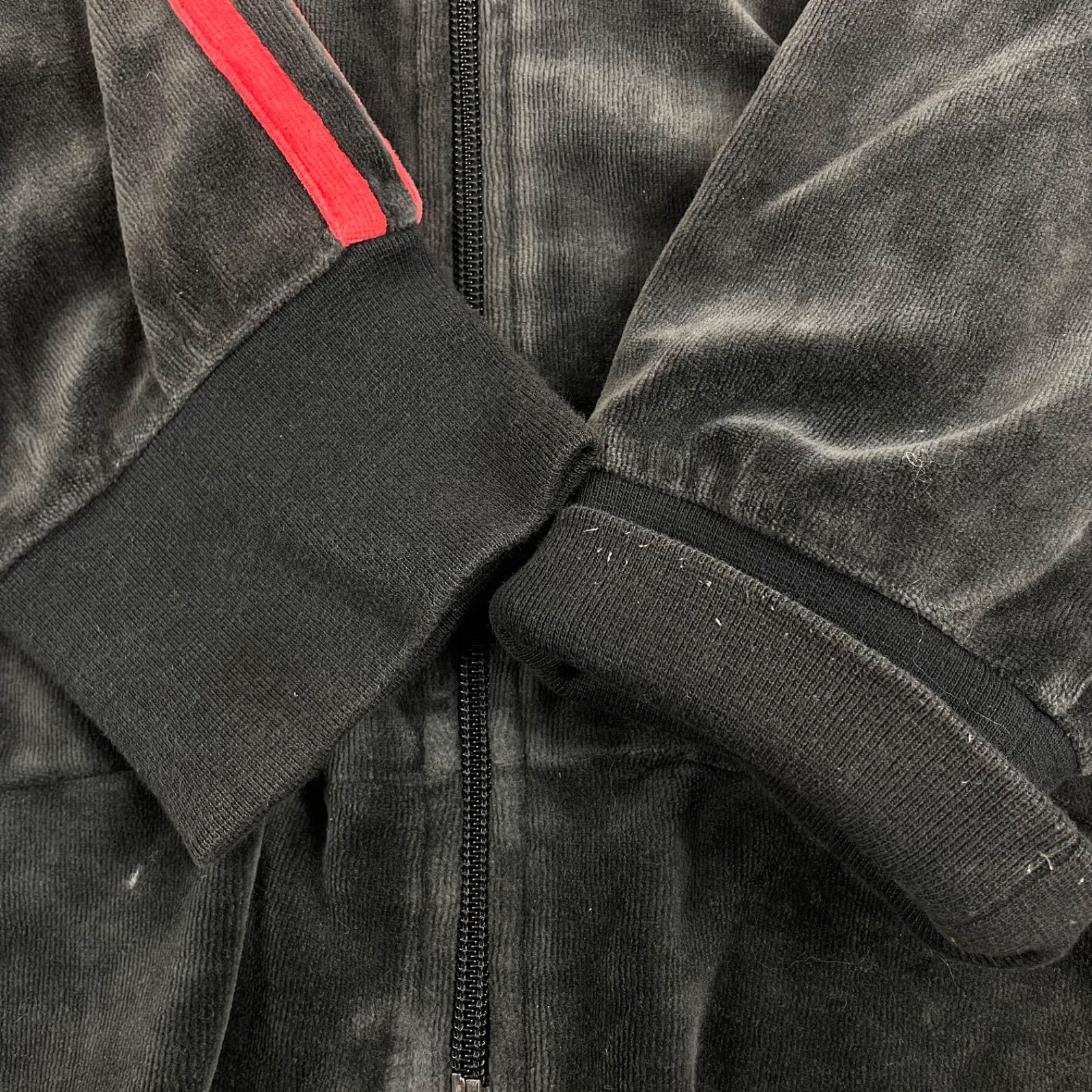 00s adidas アディダス ベロアトラックジャケット ジャージ 32 