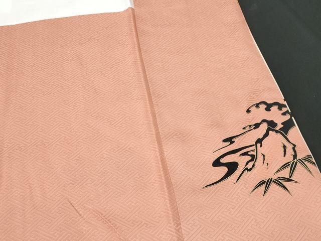 平和屋着物□訪問着 刺繍 地紙流水草花文 暈し染め 金銀彩 正絹 逸品  