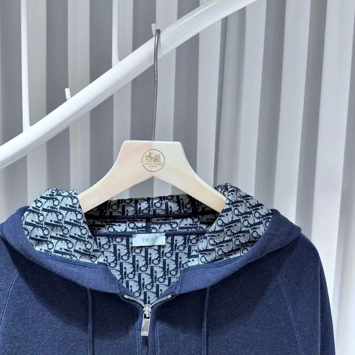 M ／ DIOR(ディオール) オブリーク フード付き ジップアップパーカー 