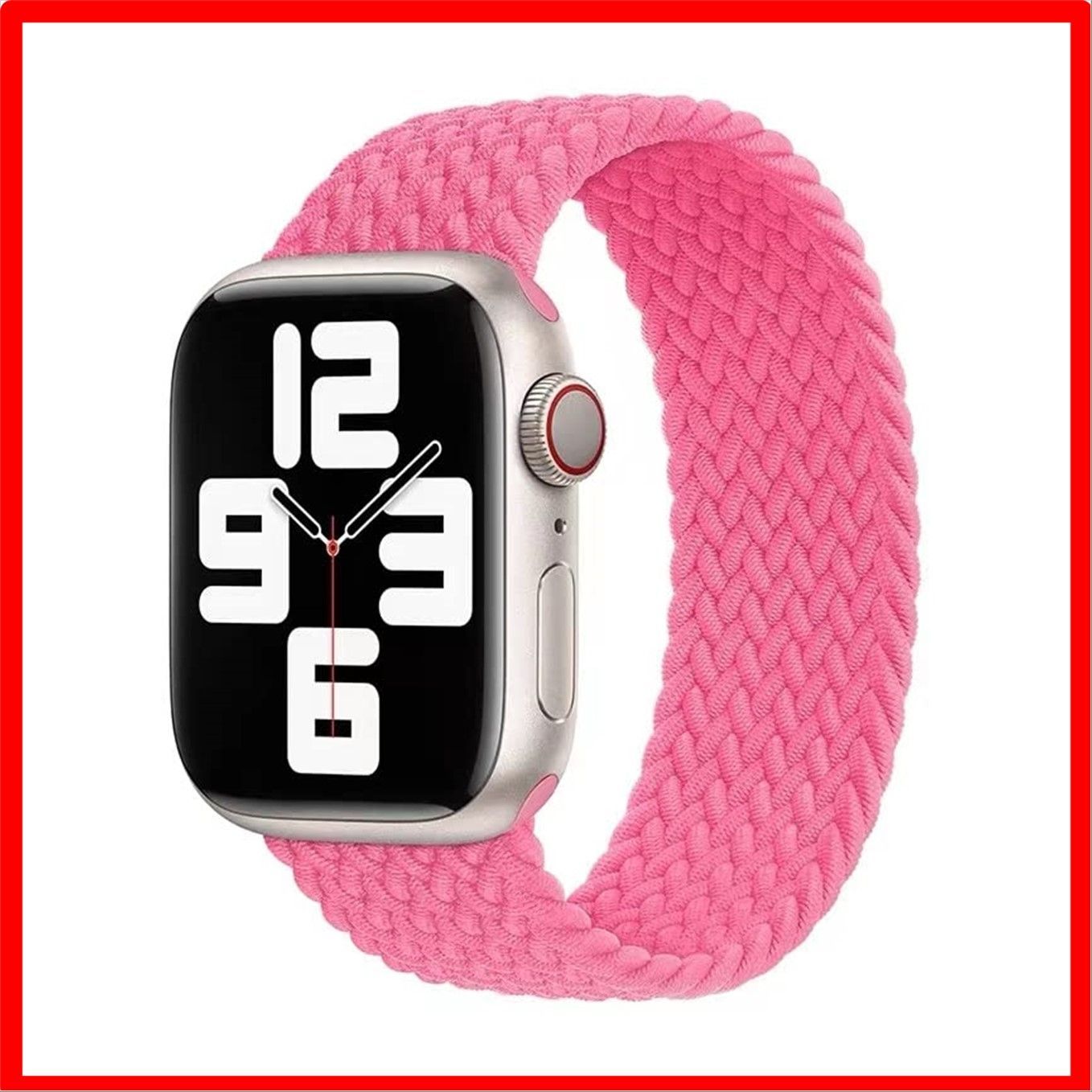 【おすすめ】シクラメンピンク(ABSu0026ナイロン)_38/40/41mm 135mm apple watch バンド 軽量設計 通気性 アップルウォッチ バンド 