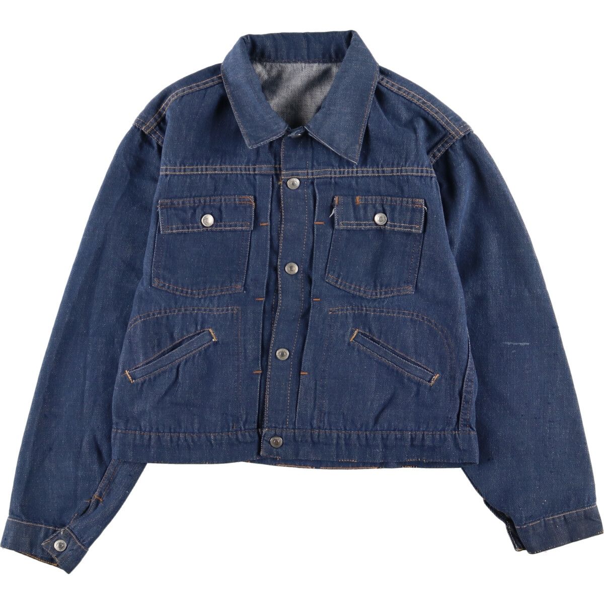 古着 70年代 ジェイシーペニー J.C.Penney RANCHCRAFT ランチクラフト バットダイデニム デニムジャケット Gジャン メンズS/eaa360965