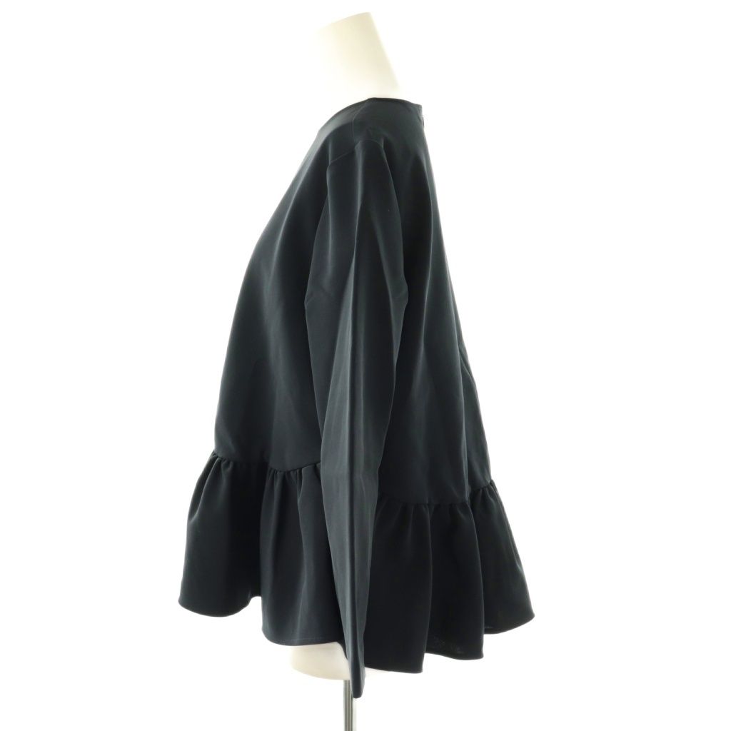 ヨリ　yori ヘムフリルブラウス 中古・古着通販】YORI (ヨリ) ヘムフリルブラウス ブラック