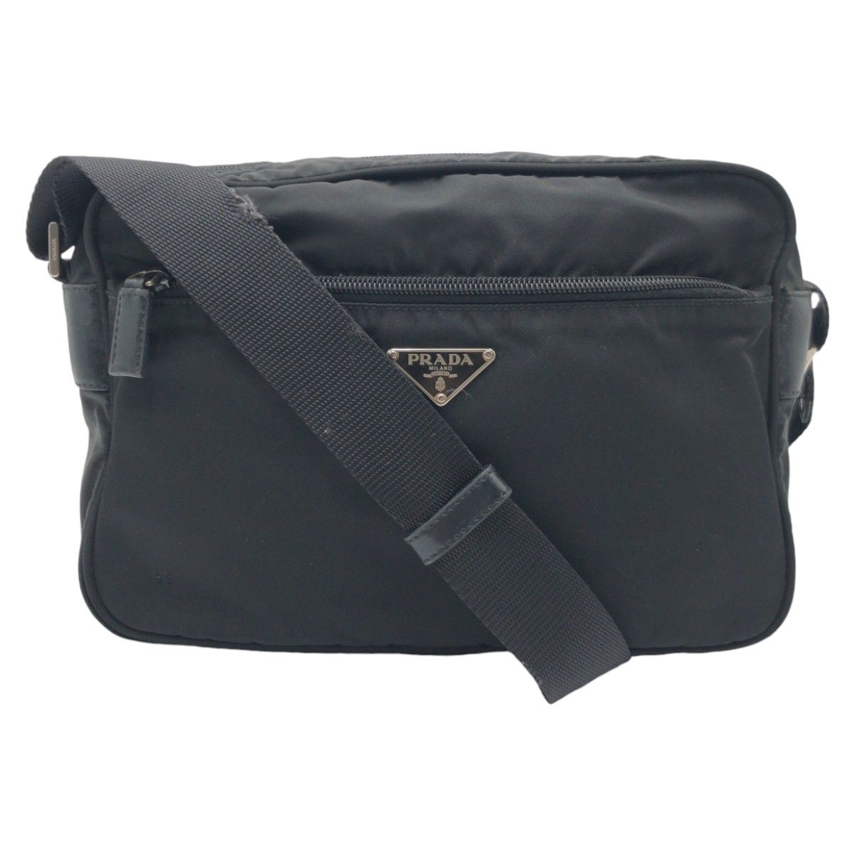 PRADA プラダ テスート 三角ロゴ ブラック 黒 ナイロン 斜め掛け 