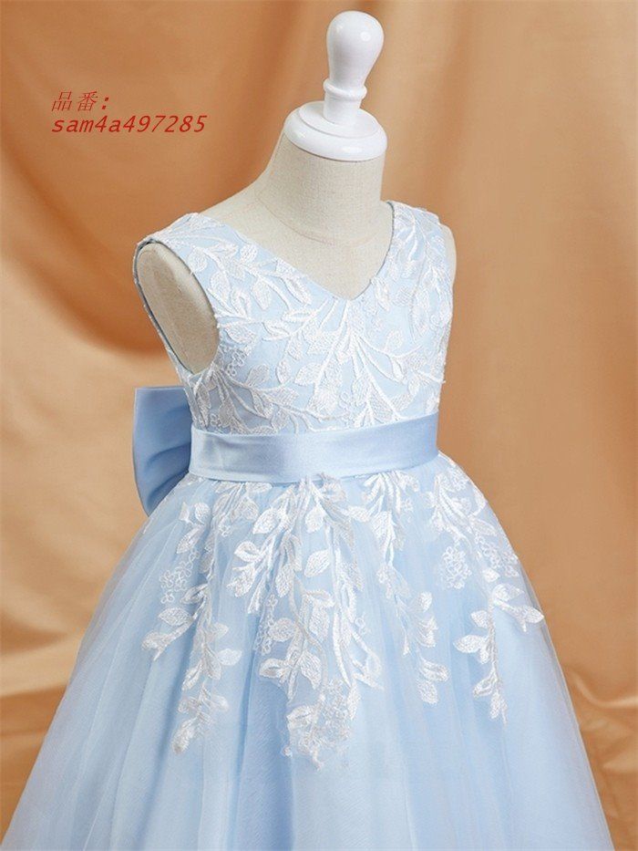 感慨深い ドレス 発表会 結婚式 女の子 ピアノ発表会 120 フォーマル ワンピース コンクール 膝丈 130 子供キッズドレス 160 140 ショート丈 袖無し ノースリーブ 150 am4a497285