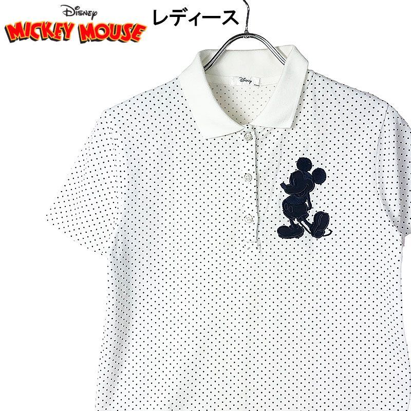 ディズニー ミッキー マウス レディース 半袖ポロシャツ ドット柄 M 通販