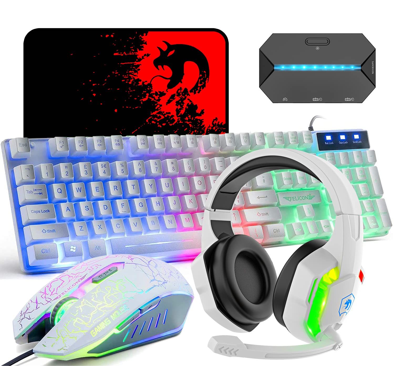 新品 Mamba snakeゲーミングキーボードマウスヘッドホンコンバーター